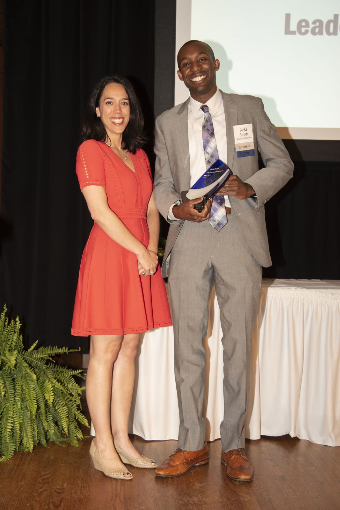 Lauren Herring and Blake Strode (2019 FOCUS St. Louis Emerging Alumni Award)